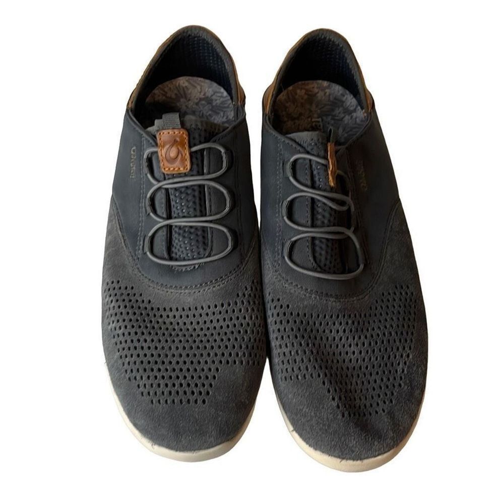 OLUKAI men's Alapa‎ Li grey casual shoes sz 9 preppy walking comfort office - Picture 4 of 7